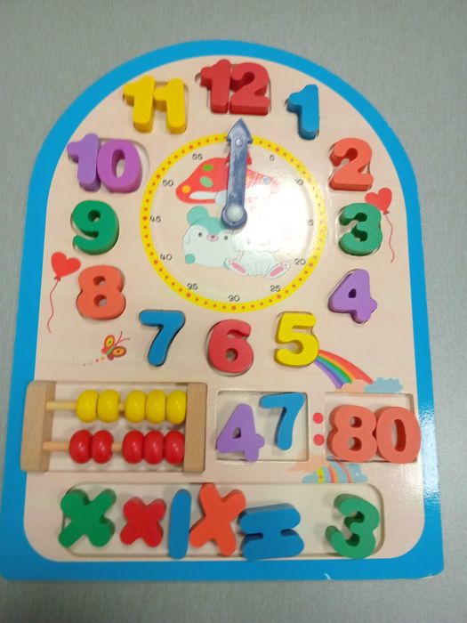 Пазл дерев’яний годинник для дітей