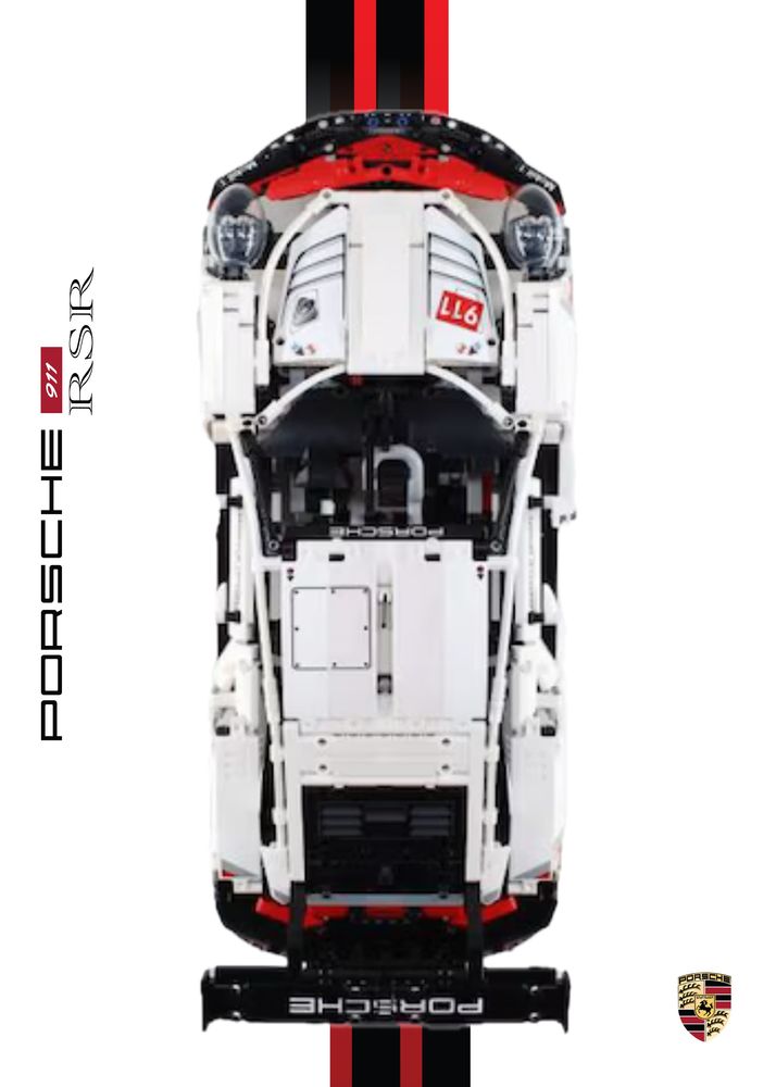 Quadro para lego porsche 911 rsr