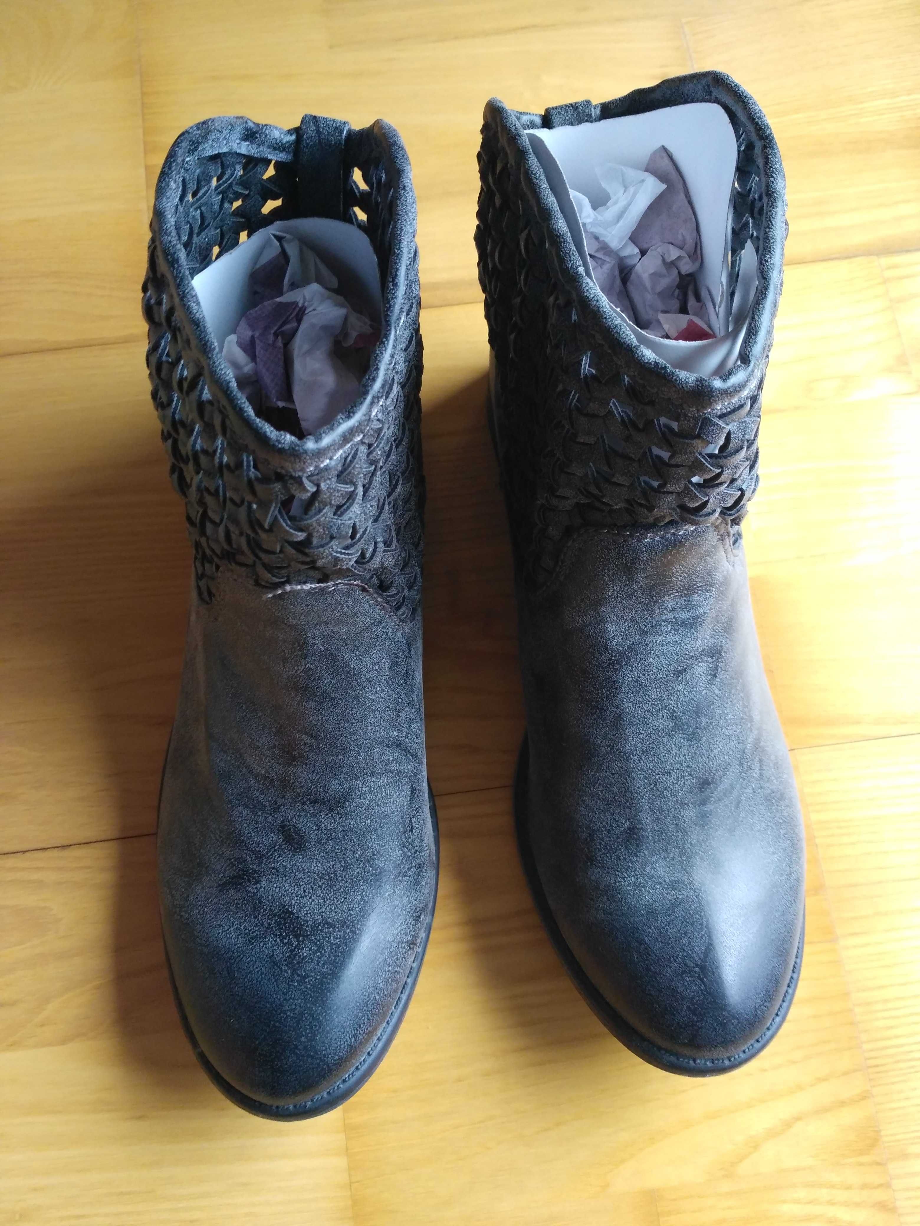 Nowe botki damskie szare popiel 42 roxy buty na wiosnę na jesień