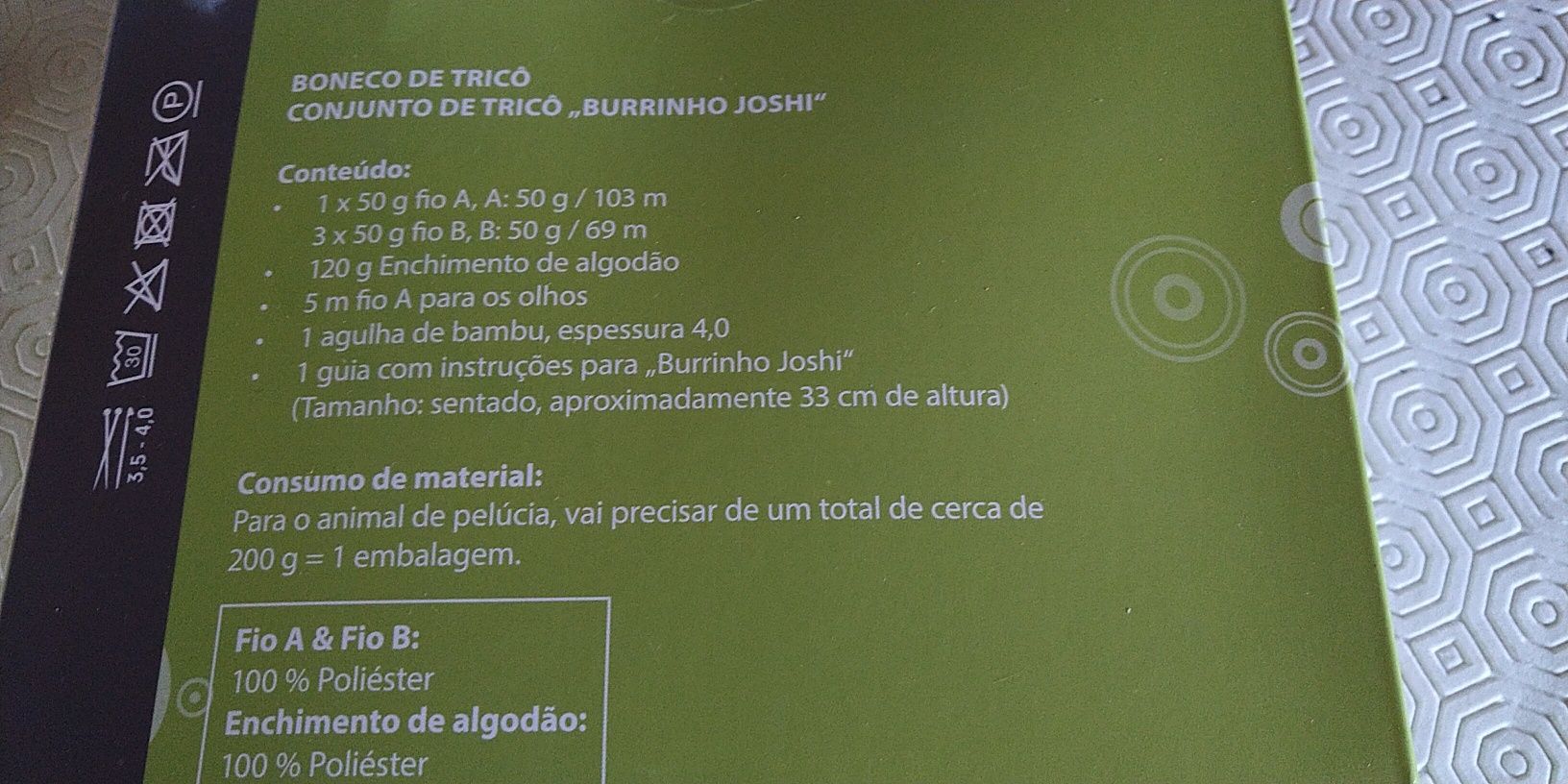 Kit tricô para fazer animais