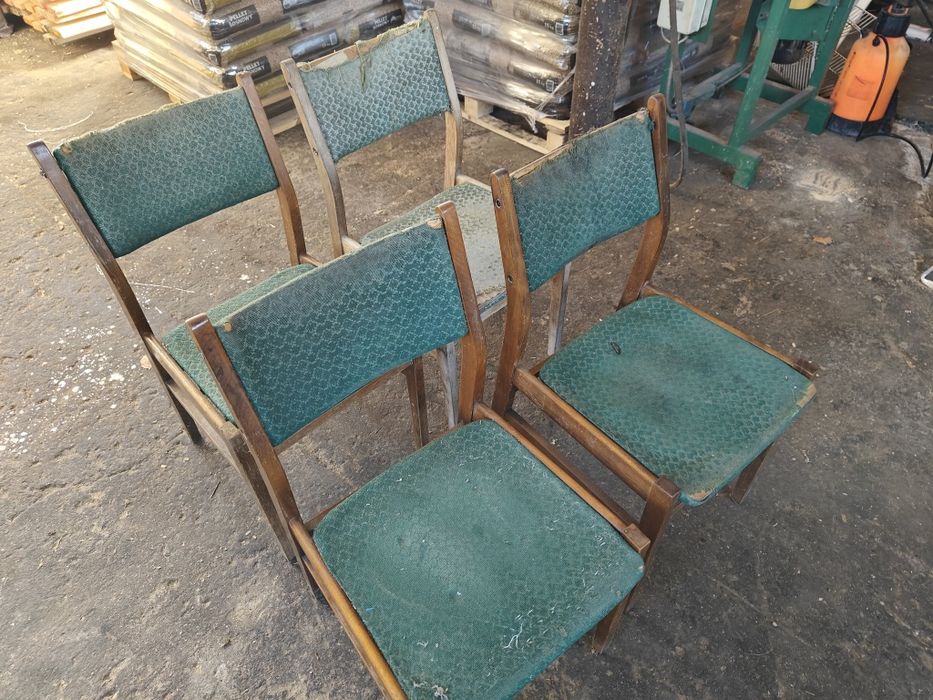 Stare Krzesła PRL 4szt komplet vintage Krzesło Krzesełko