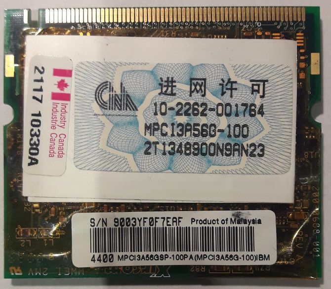 IBM ThinkPad 10L1328 10/100 MINI PCI ETHERJET W