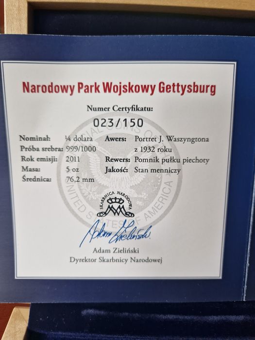 Moneta 1/4 dolara amerykańskiego