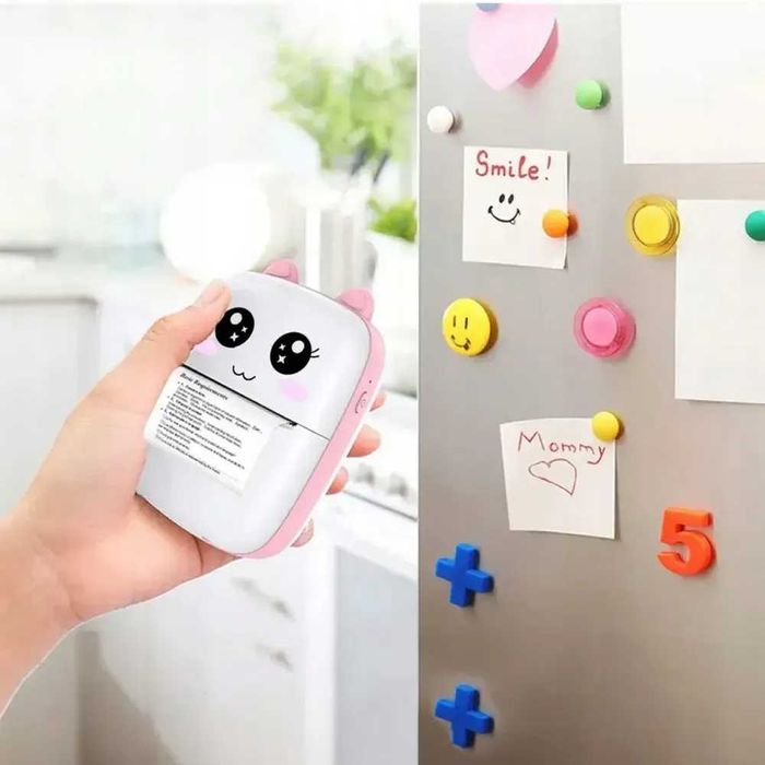 Дитячий бездротовий портативний міні принтер рожевий