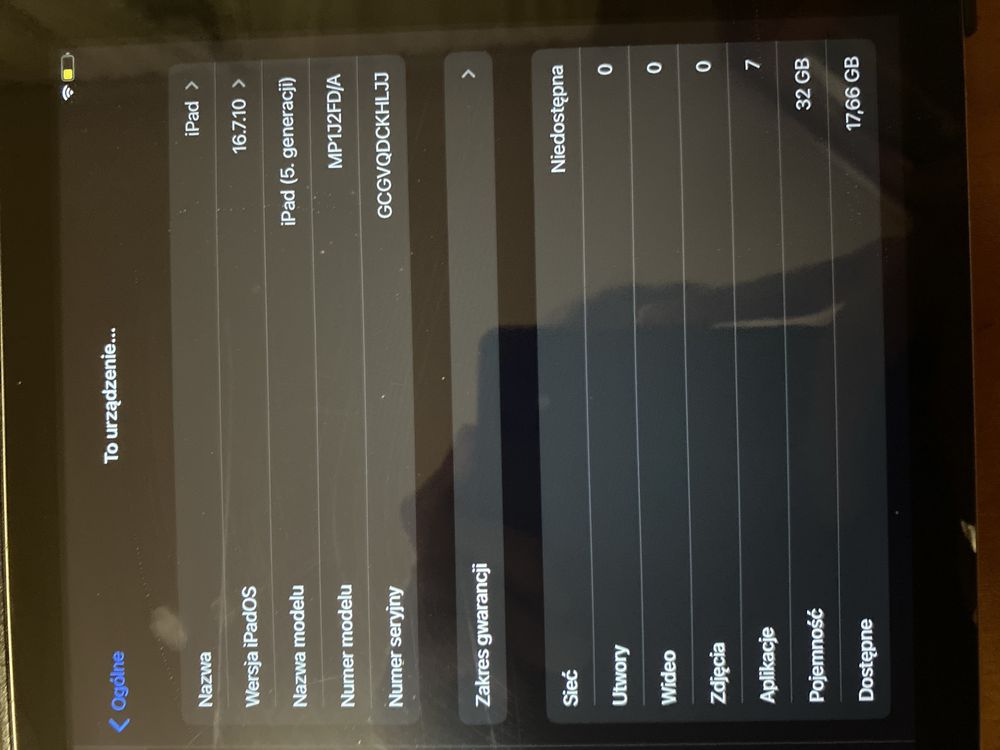 Ipad(5 generacja) 32gb z etui