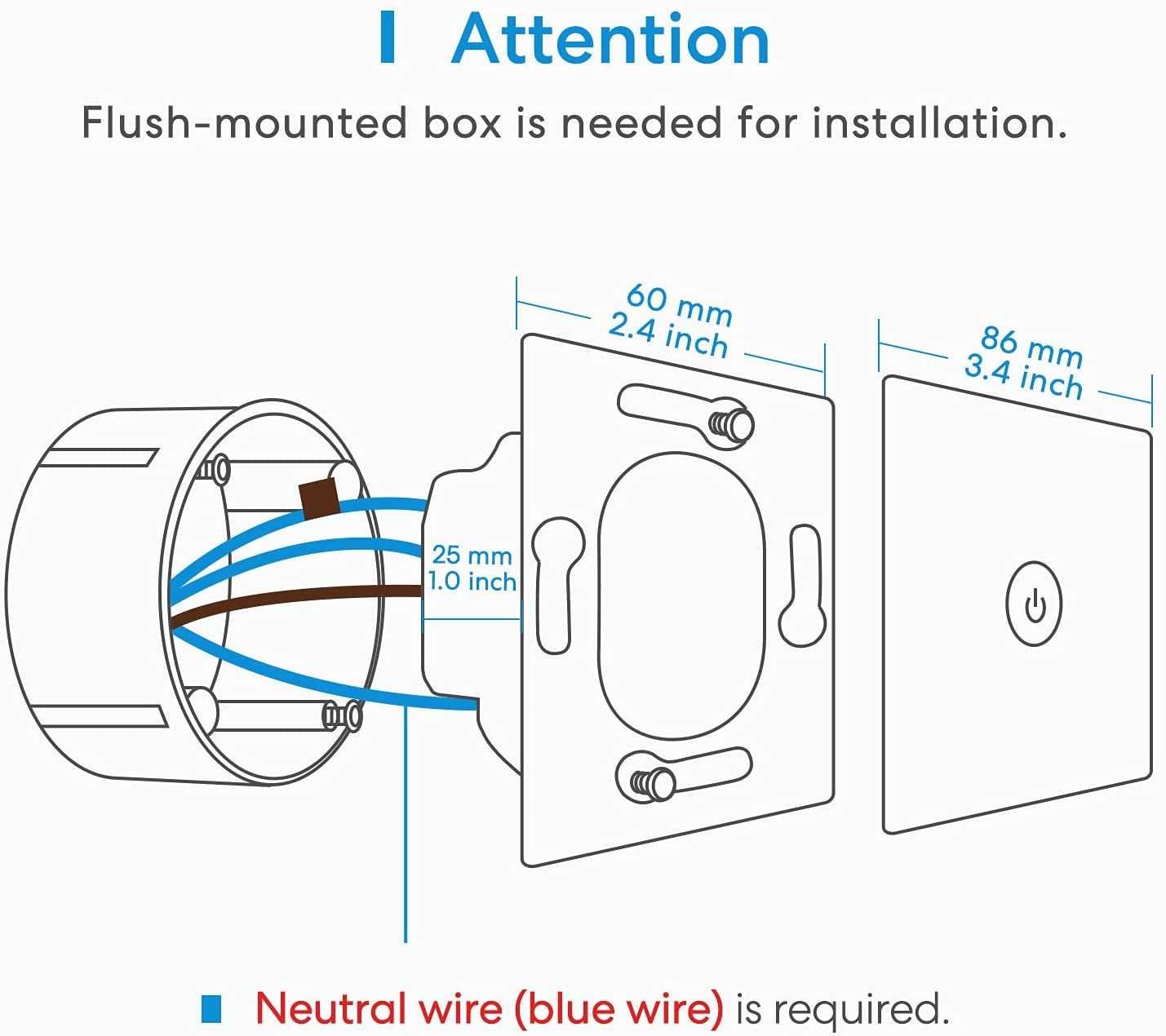 Interruptor Touch Wi-Fi, 2 Vías , 1 Canal, Alexa, Home, SmartThings