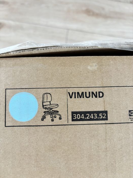 Krzesło dziecięce ikea VIMUND 304.243.52 niebieskie