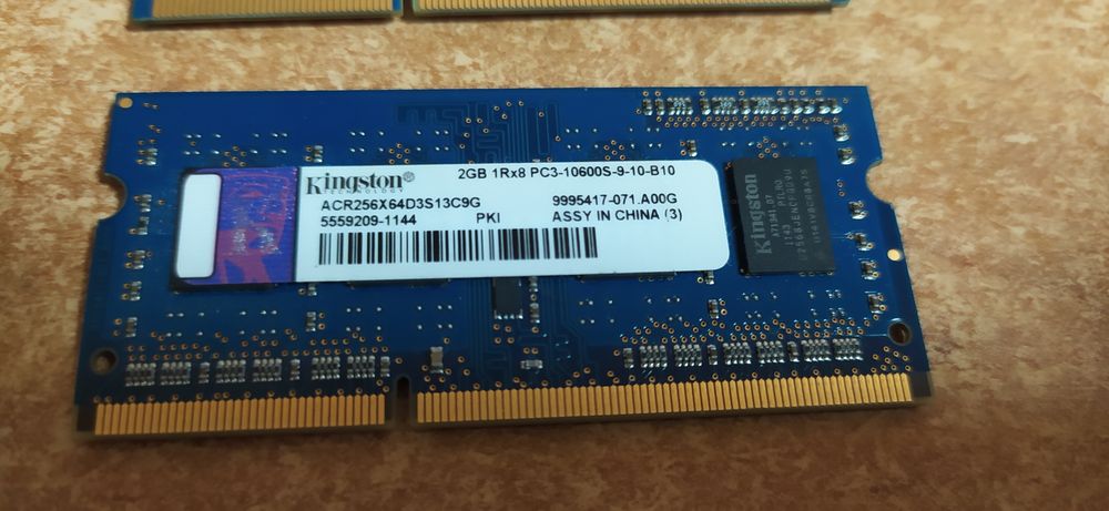 Оперативная память ноутбука 2 GB DDR3