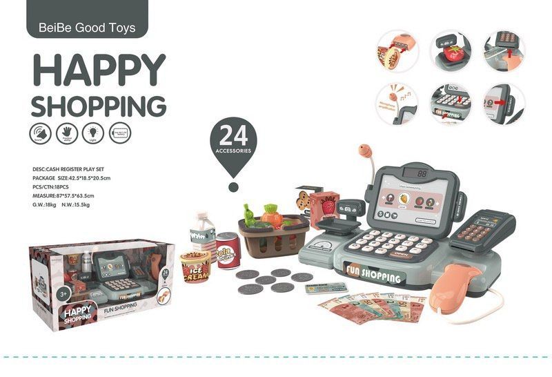 Interaktywna Kasa Fiskalna Dla Dzieci 3+ Zabawa W Sklep + Skaner + K