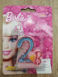 Świeczka urodzinowa na tort Barbie 2 urodziny