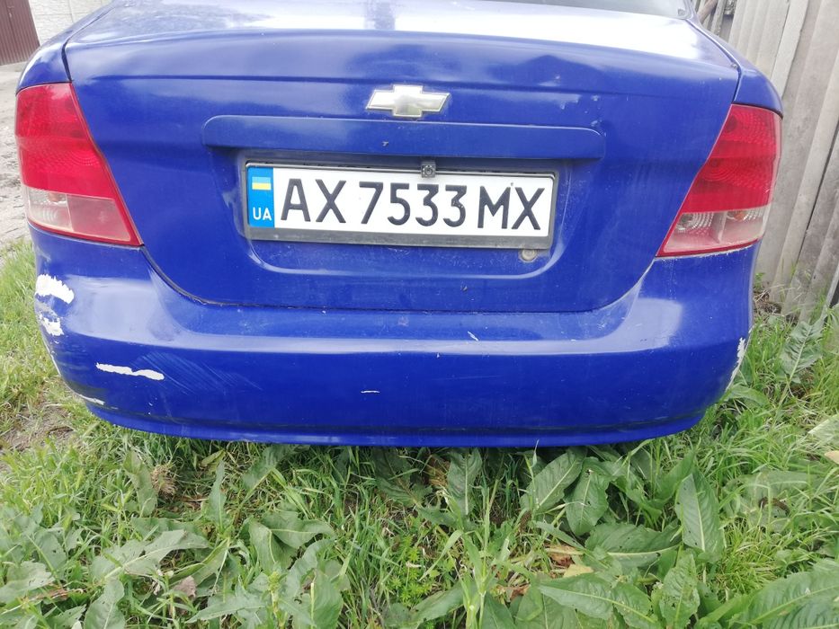 Бампер задний шевроле Авео т 200