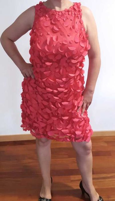 vestido cocktail rosa roberto cavalli