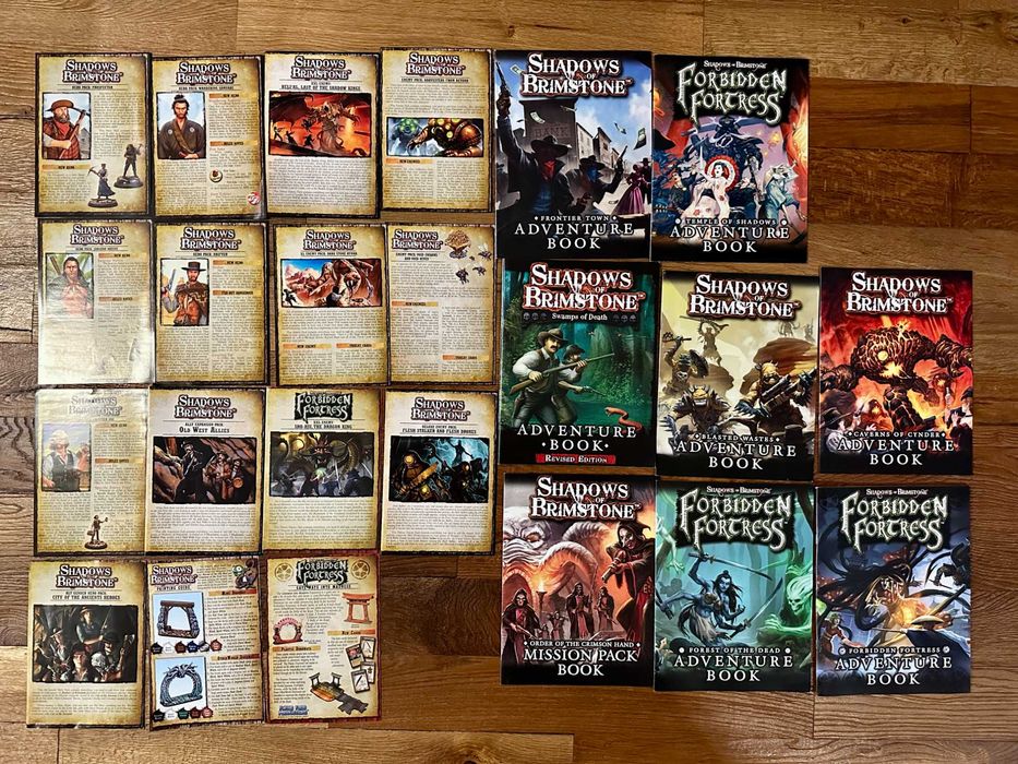 Mega zestaw Shadows of Brimstone, pomalowane figurki, gra planszowa