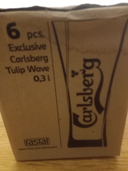 Пивные бокалы,набор, Carlsberg Tulip Wave