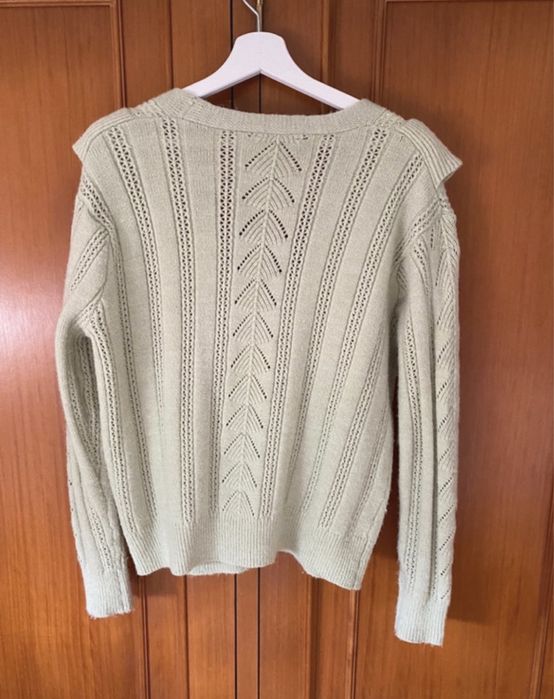 Casaco de malha verde