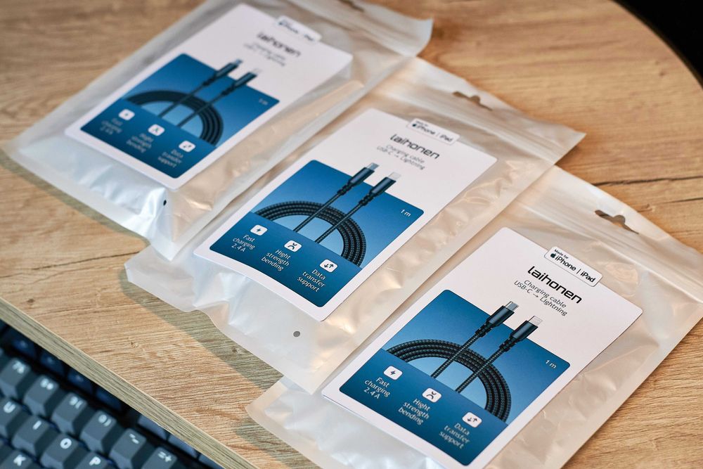 Кабелі для iPhone Laihonen, USB-A, USB-C, 1м, 2м – MFi сертифіковані