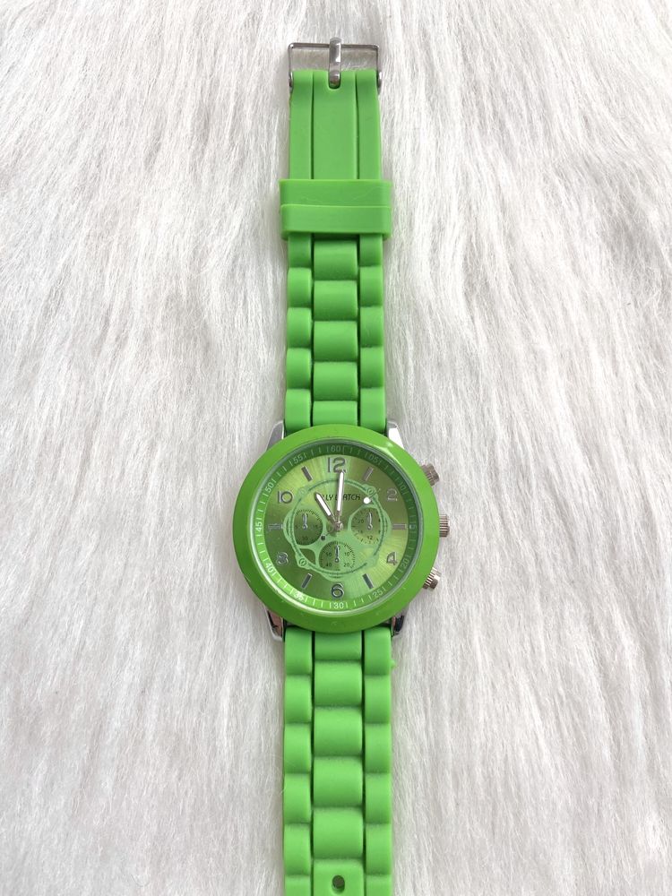 Zielony gumowy zegarek Jelly Watch (unisex)