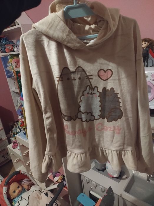 Welurowa bluza Pusheen dla dziewczynki Sinsay
