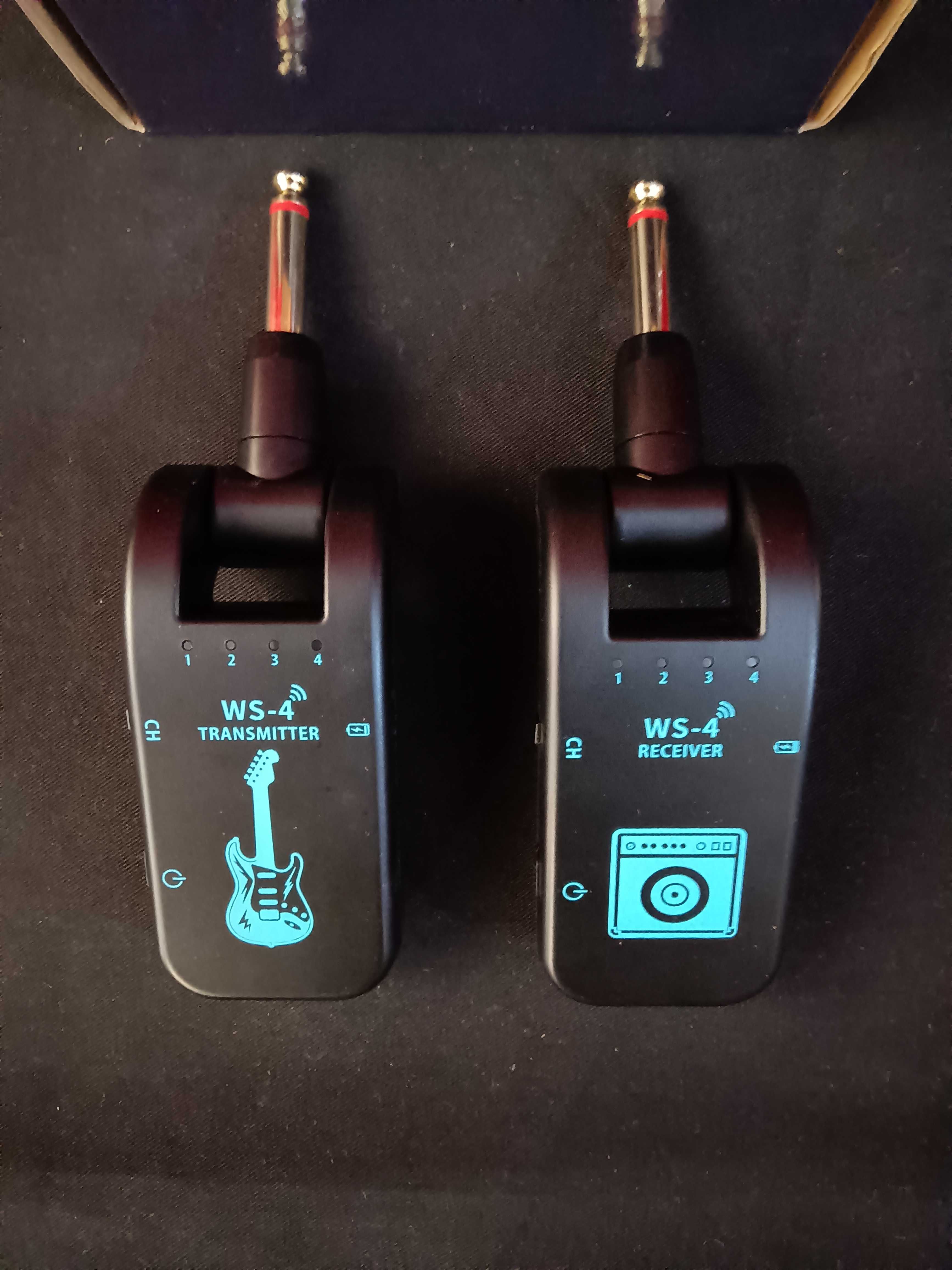 Transmissores e recetor para guitarra teclado etc