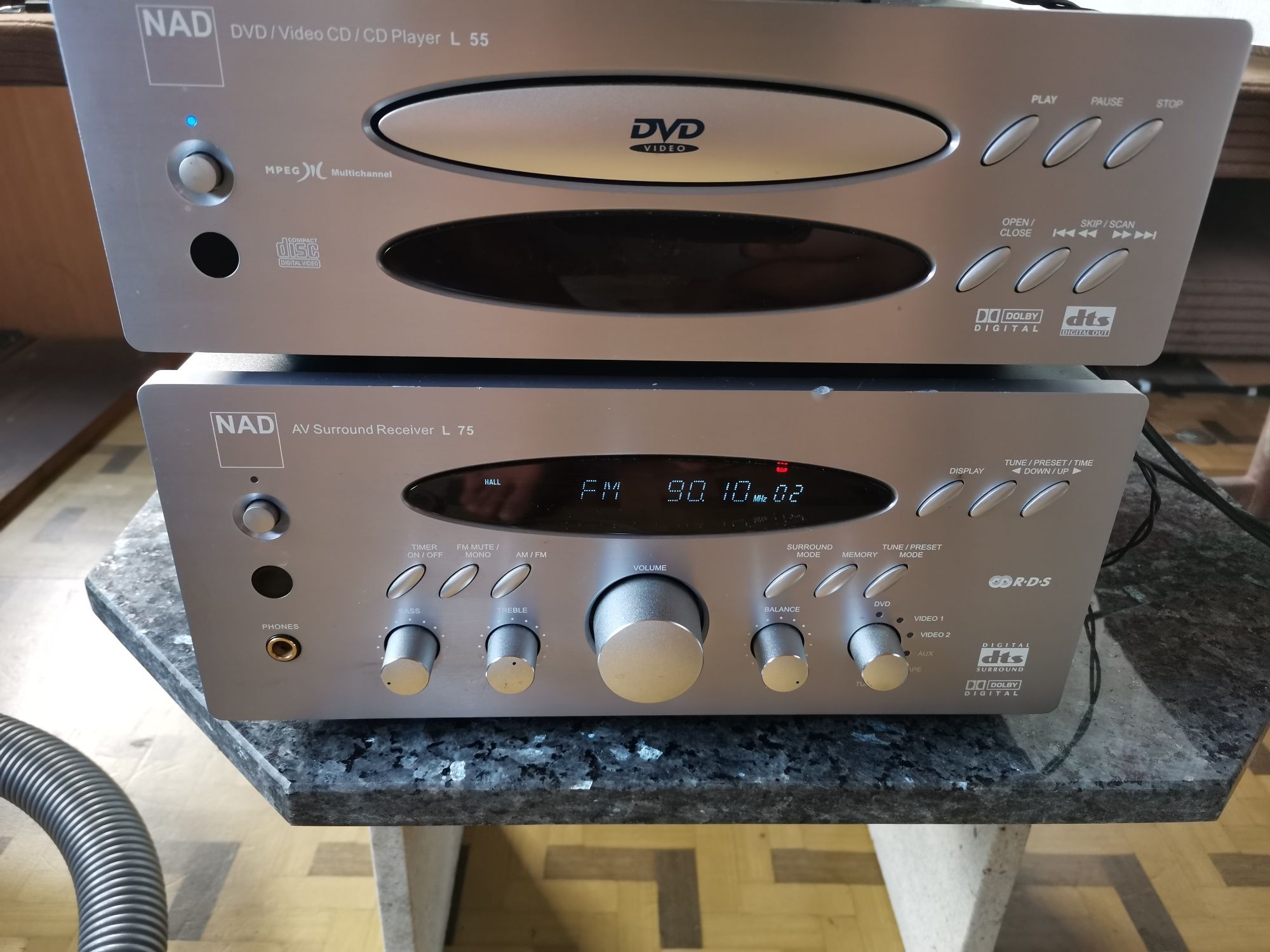 NAD CD DVD L55 Wzmacniacz amplituner L75