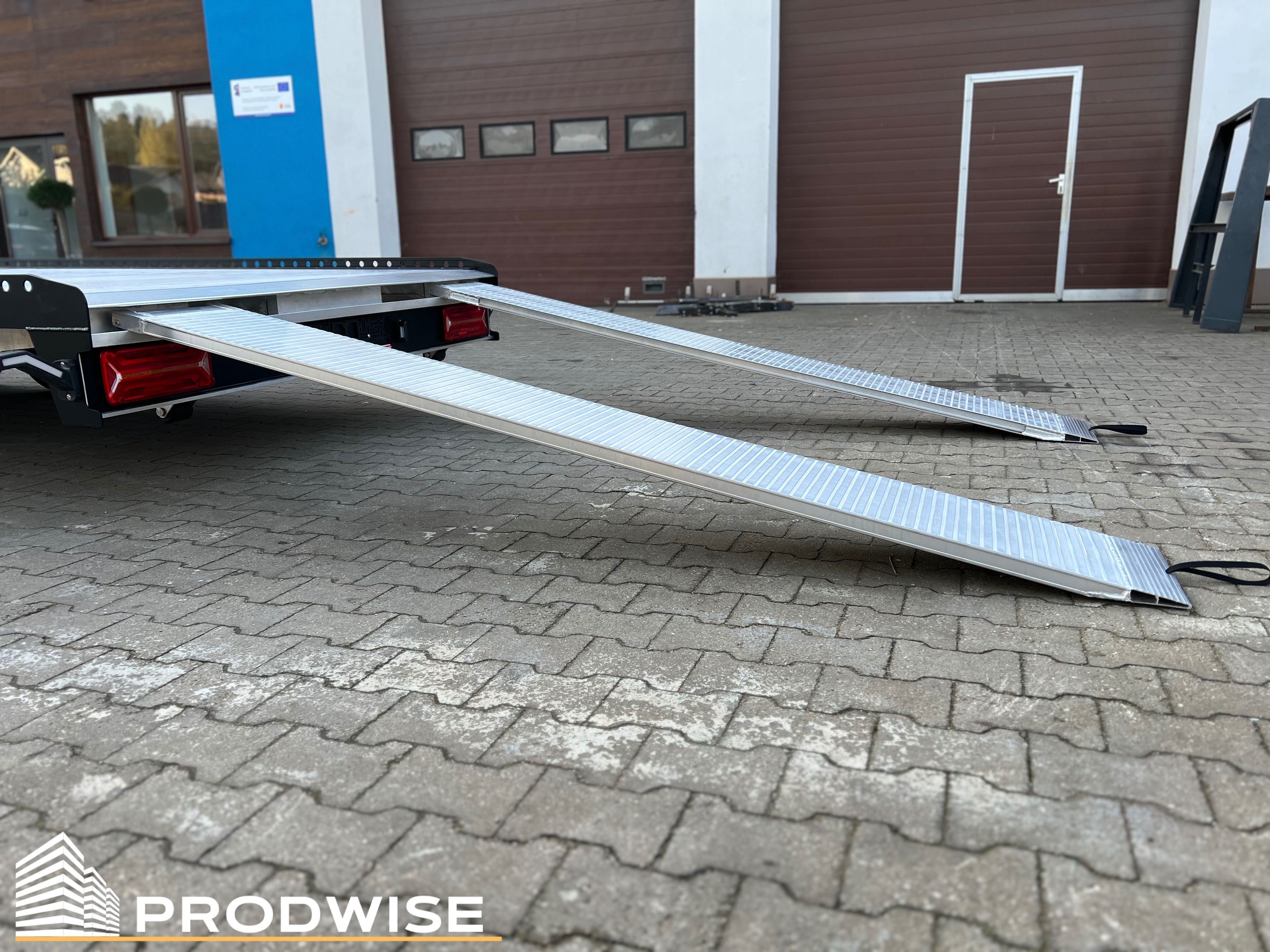 Przyczepa aluminiowa 5m x 2,1m (różne opcje dodatkowe i wymiary)