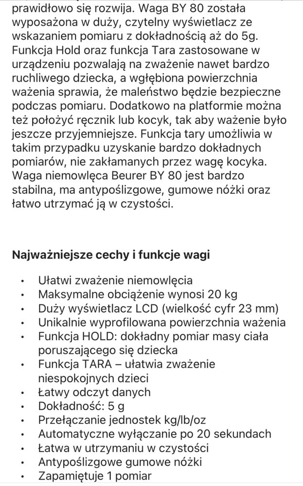 Nowa waga dla niemowląt Beurer