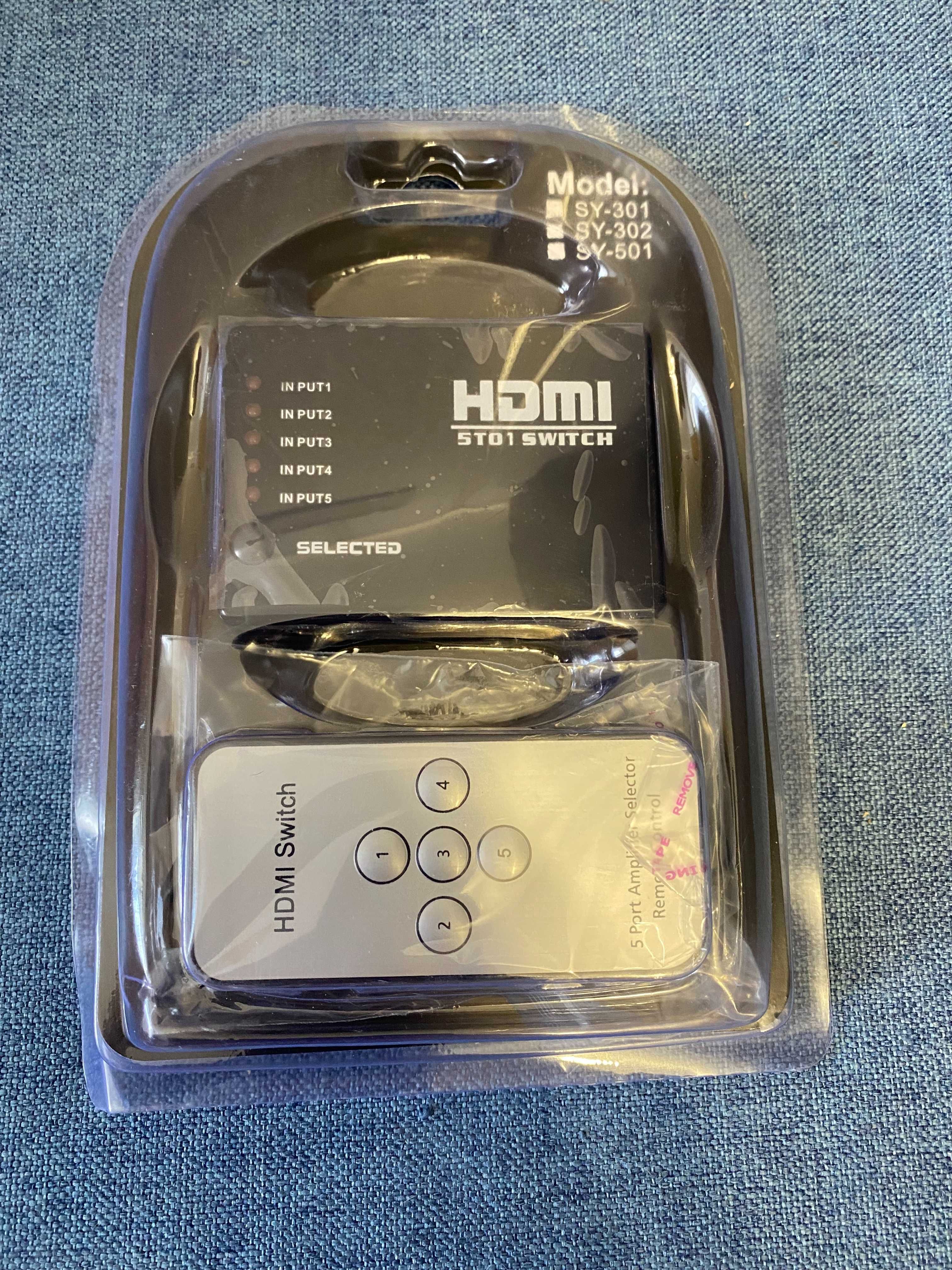 Коммутатор HDMI 4K switch переключатель 5 на в 1 свич