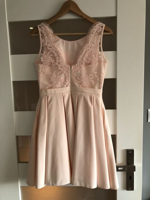 elegancka sukienka, wesele, Komunia, chrzciny, rozmiar S, łososiowa