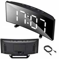Zegar cyfrowy elektroniczny budzik led termometr 01860