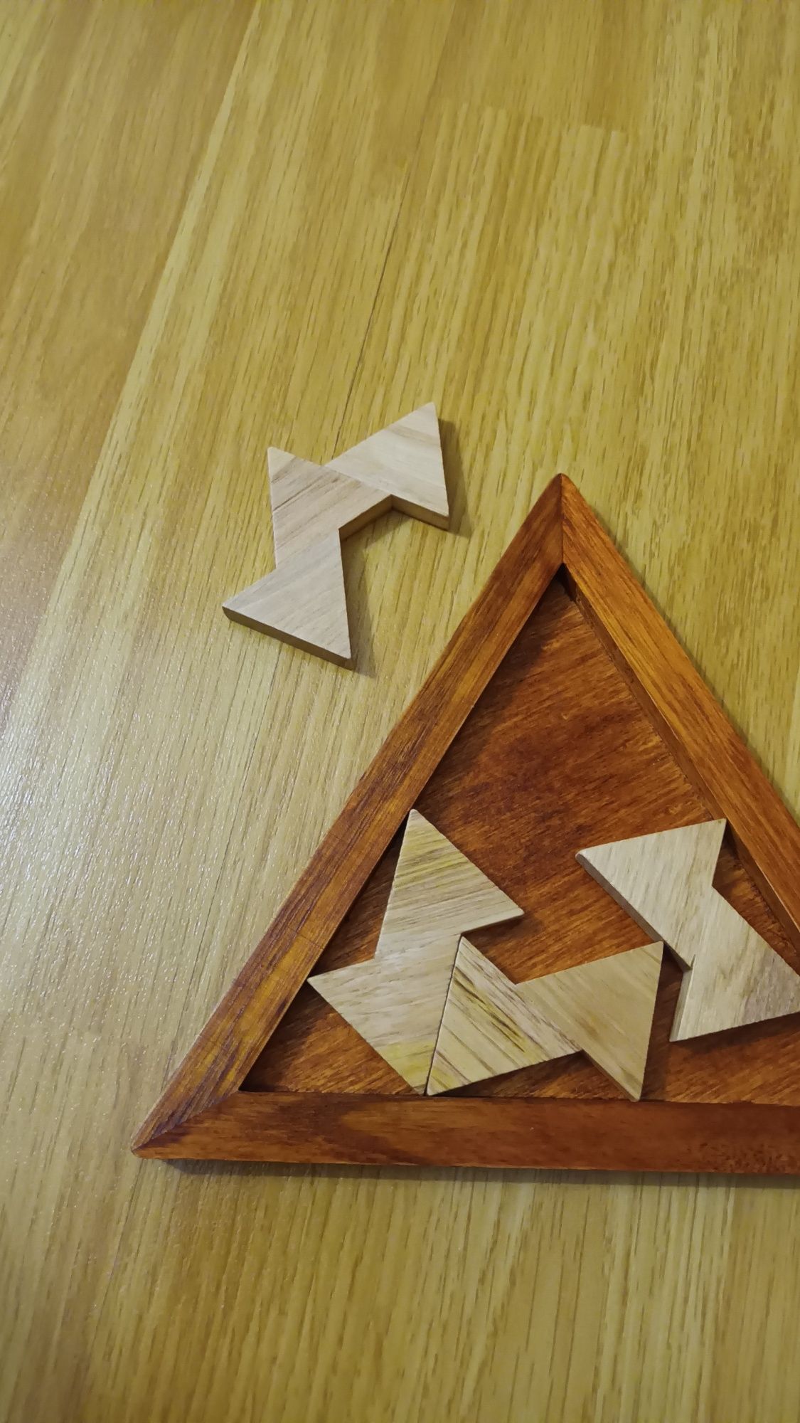 Пазл трикутники дерев'яні