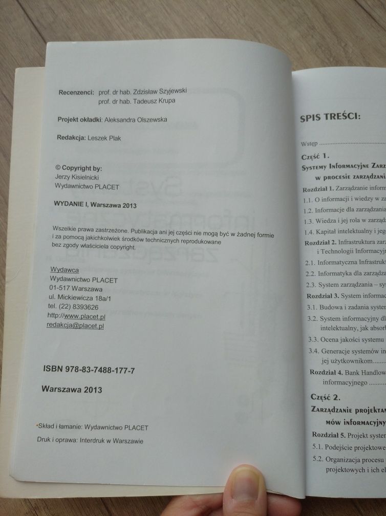 Książka Systemy informatyczne zarządzania