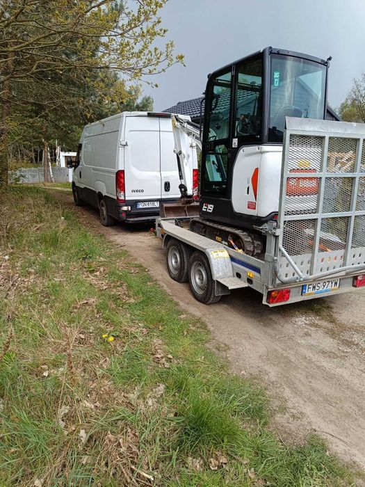 Usługi minikoparką, prace ziemne, przyłącza, wykopy, koparka