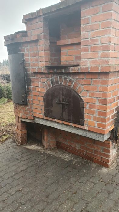 Wędzarnia - piec do pizzy drzwiczki metalowe
