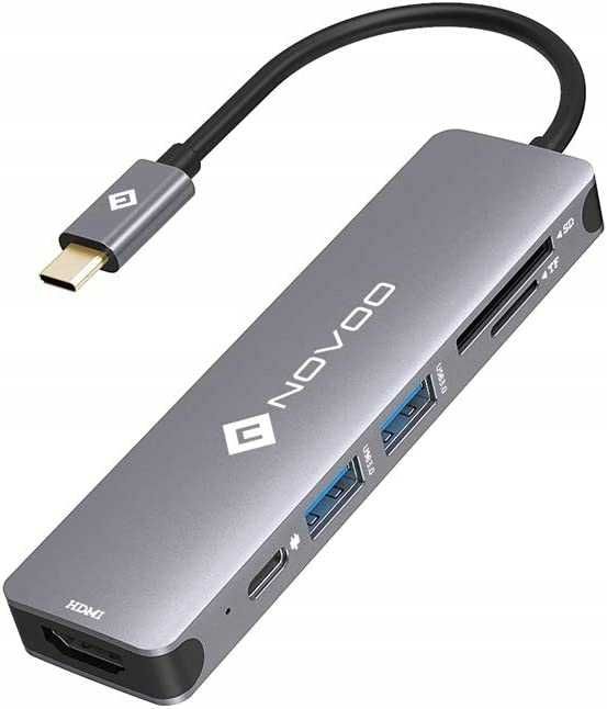 Adapter Hub NOVOO PORT USB C 6 w 1 HDMI 100W