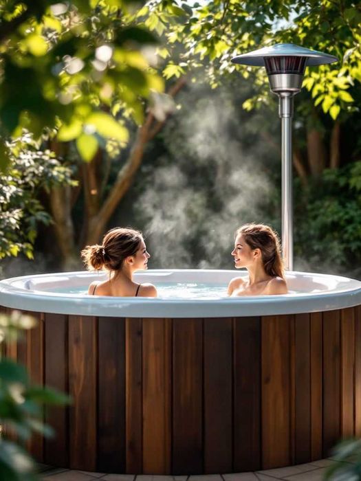 BALIA OGRODOWA z piecem 2m, jakuzzi, gorąca beczka, wanna z masażem