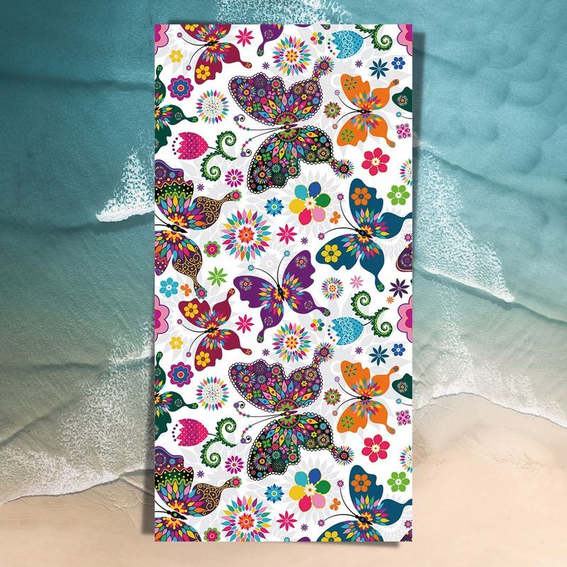 Ręcznik Plażowy Holiday Szybkoschnący Mikrofibra Kolorowy 150x210