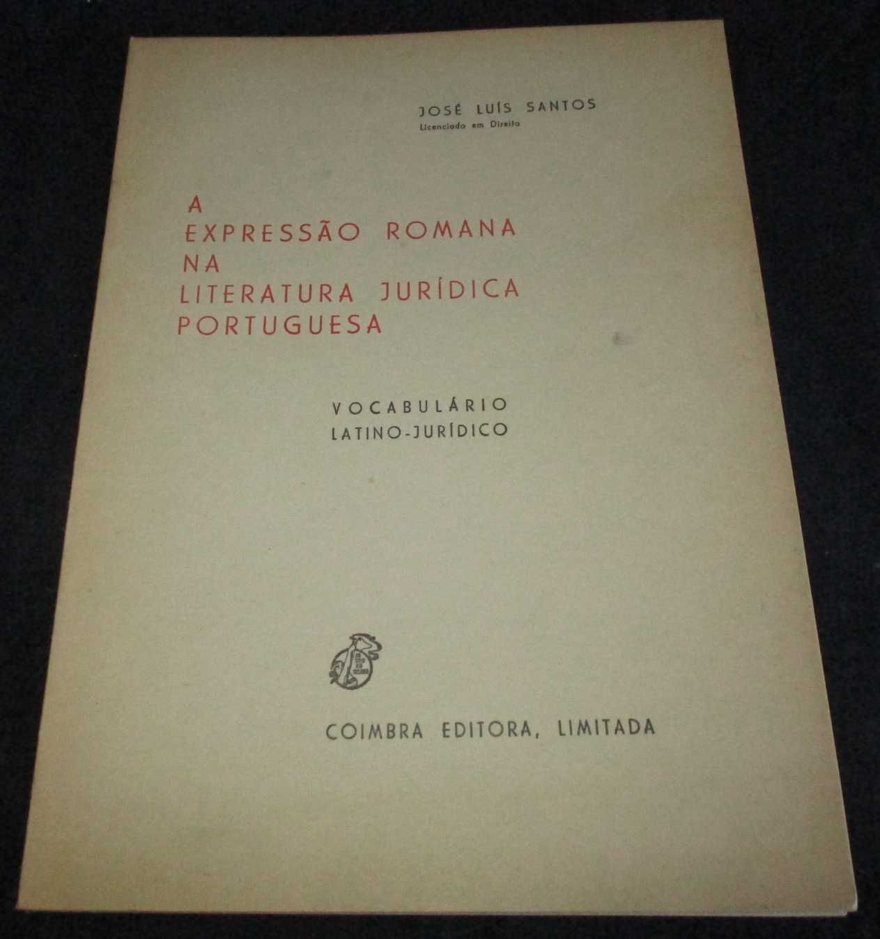 Livro A Expressão Romana na Literatura Jurídica Portuguesa