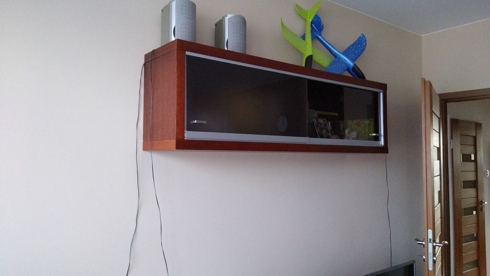 Komplet mebli komoda szafka RTV witryna wisząca