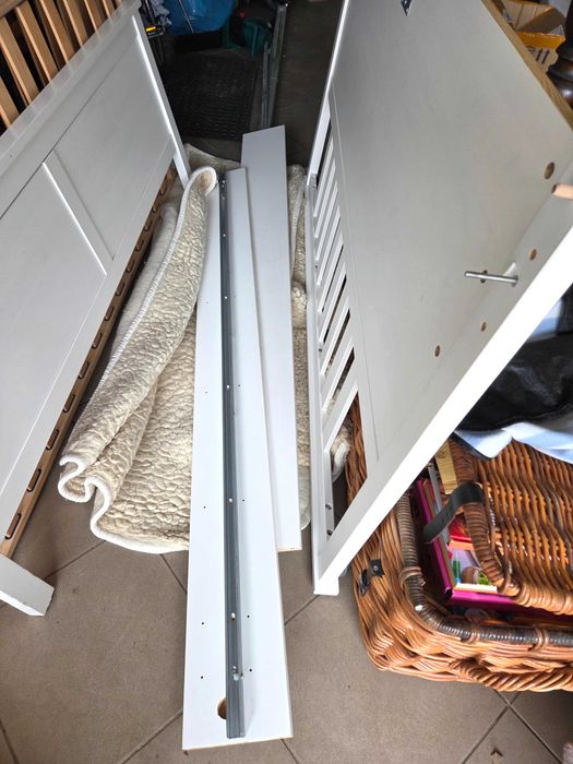 Ikea Hemnes-łóżko podwójne,białe160x200, stelaż-belka metalowa gratis!