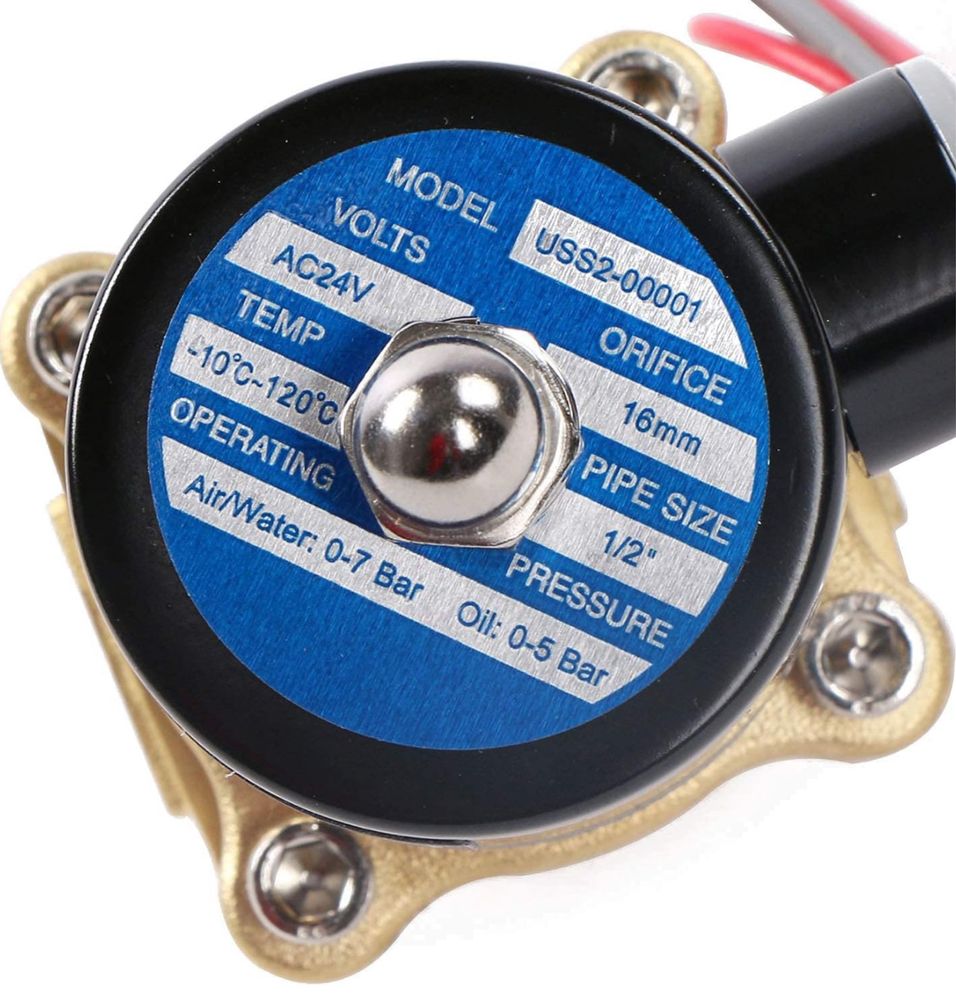 U.S. Solid 24V AC 1/2" G Elektrozawór Mosiądz