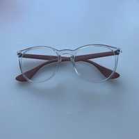 Ray-Ban oprawki do okularów różowo-przezroczyste