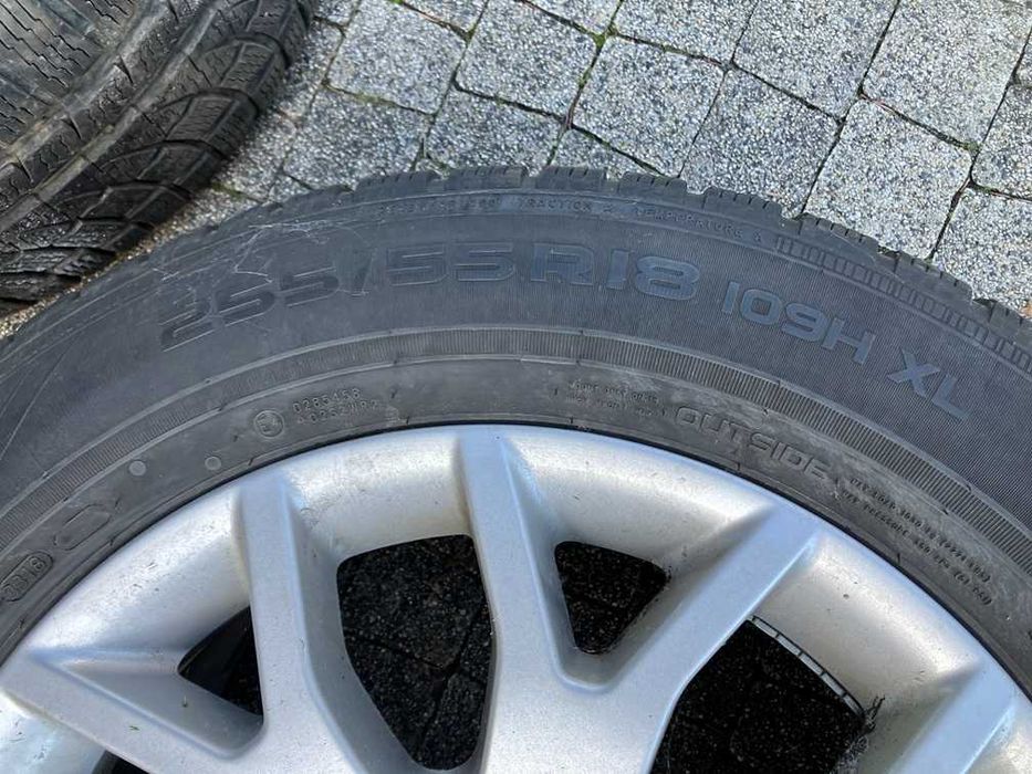 4 Koła zimowe do BMW X5 E70. Opony 255/55/R18 Nokian , rok 2018
