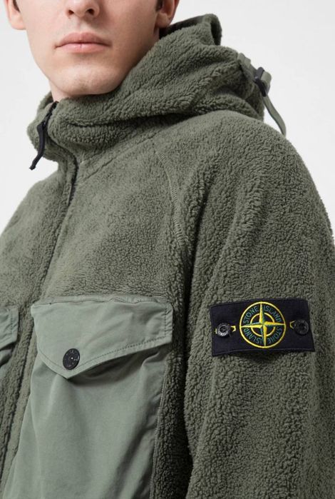 Пуховик Шерпа Stone Island Hooded FLEECE JACKET BLACK