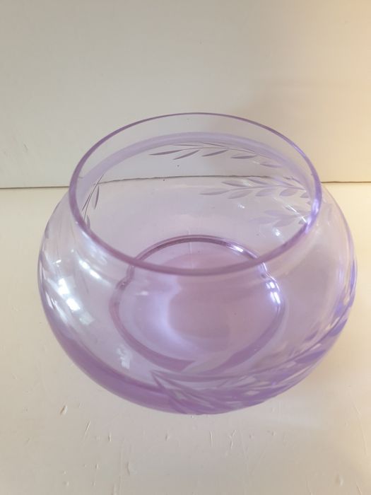 Vintage floreira - potpuri pote em vidro Alexandrite - muda de cor