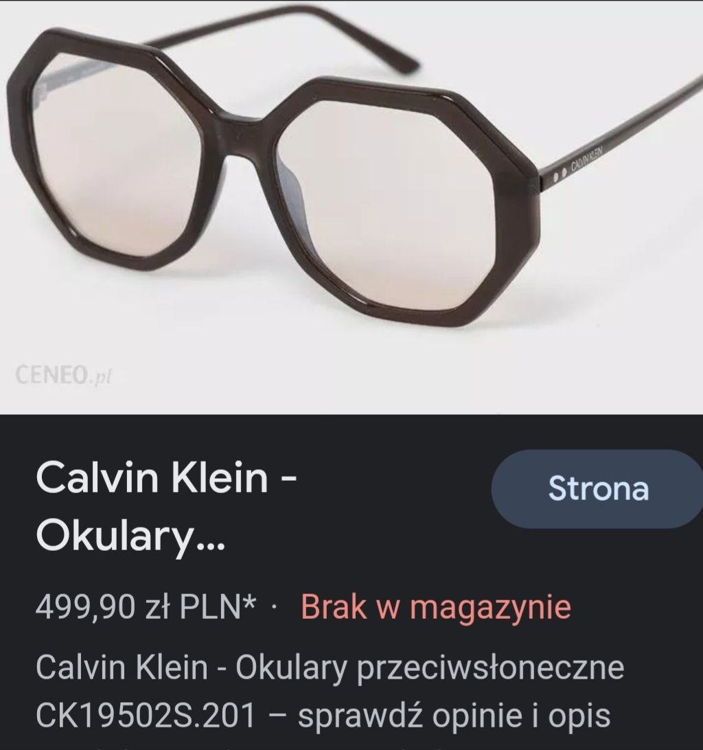CALVIN KLEIN okulary przeciwsłoneczne