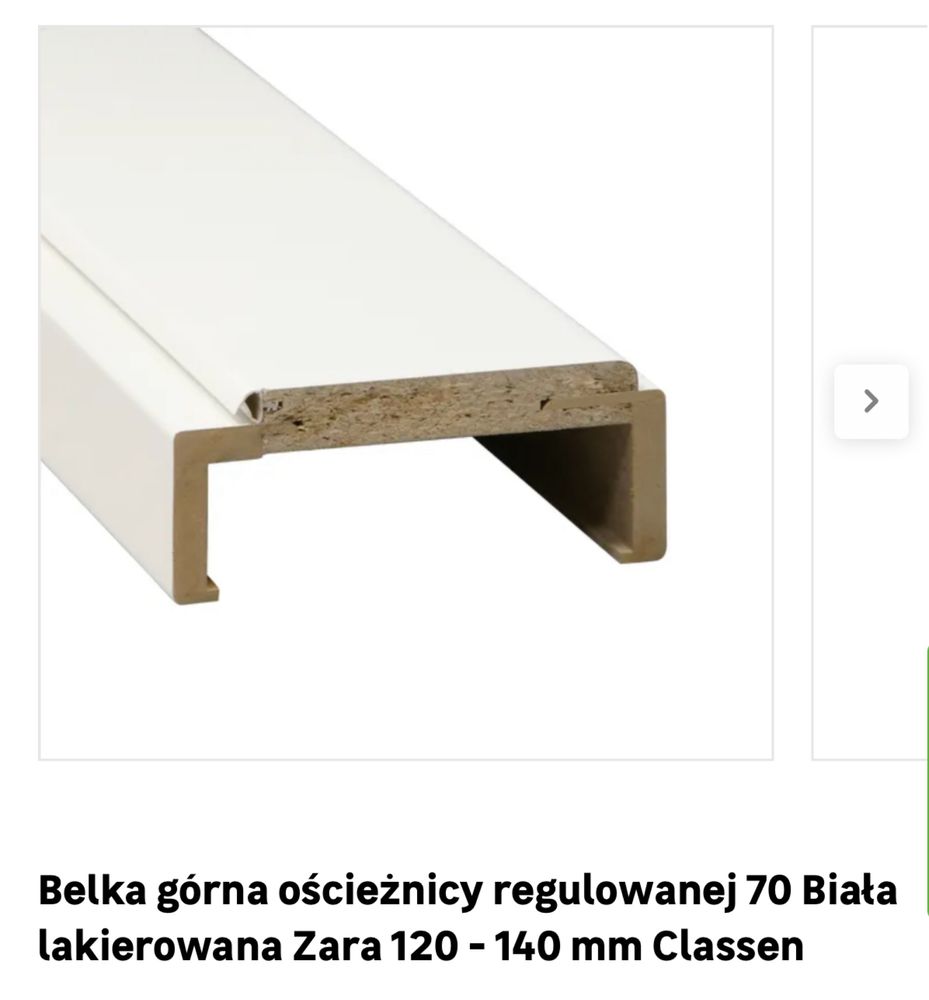 Ościeżnica regulowana + belka górna 120-140 CLASSEN jak NOWE leroy