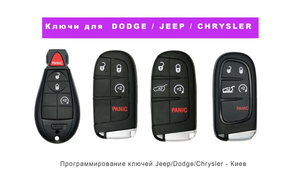 Ключи для Chrysler, Dodge, Jeep, Alfa Romeo, Maserati программирование