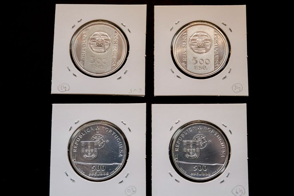 Moedas Portugal  - 250, 500 escudos - Numismática