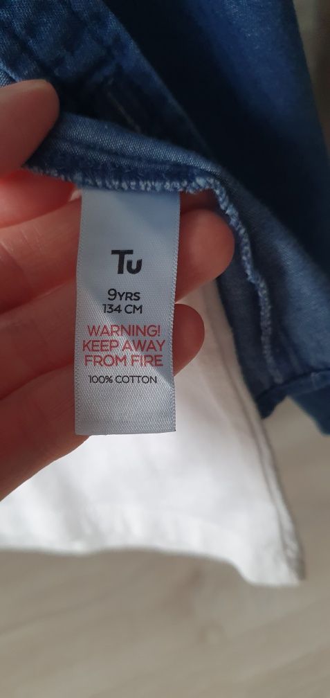 Крутая джинсовая рубашка Next, TU 9л.,состояние новой