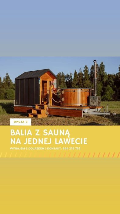 Wynajmę Mobilne Jacuzzi balia bania sauna impreza wieczór kawalerski !